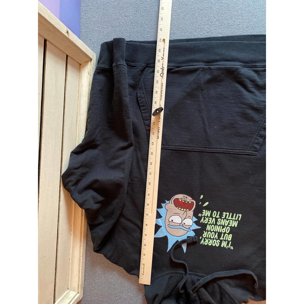 Rick and Morty Men’s hoodie sweatshirt size Medium Black I'm sorry your opinion - Picture 7 of 9